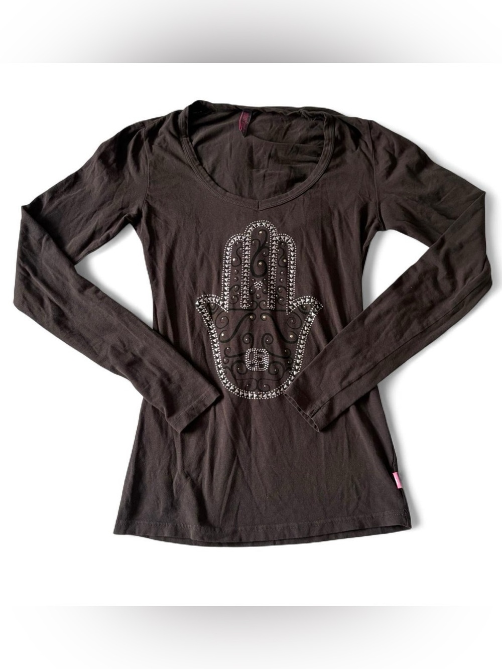 2000s Joshua Perets brown long sleeve top